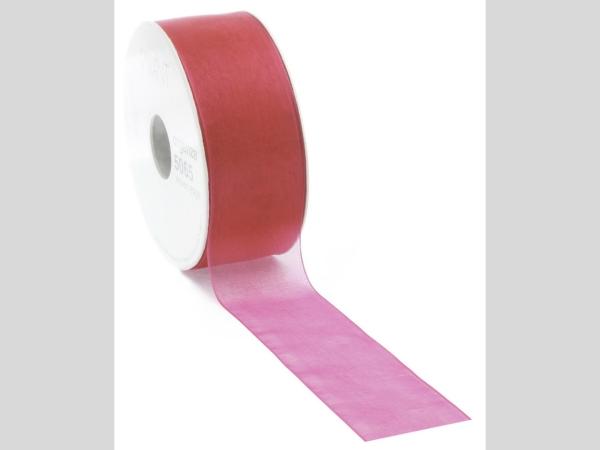 Band Organza Webkante 7mm 50mr pink 