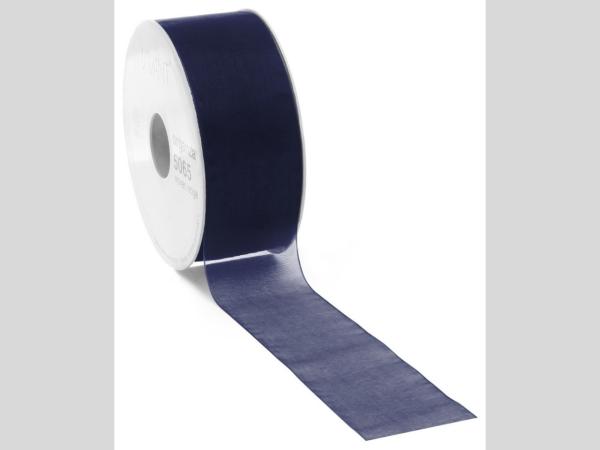 Band Organza Webkante 25mm 50mr nachtblau 25mm 50mr