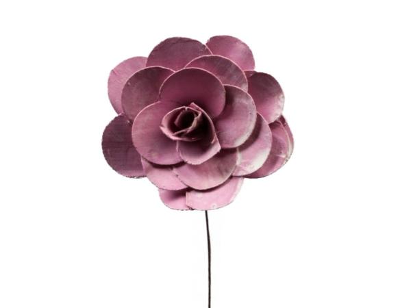 Rose Deco-Palm D6/8cm sort. rosa washed D6/8cm