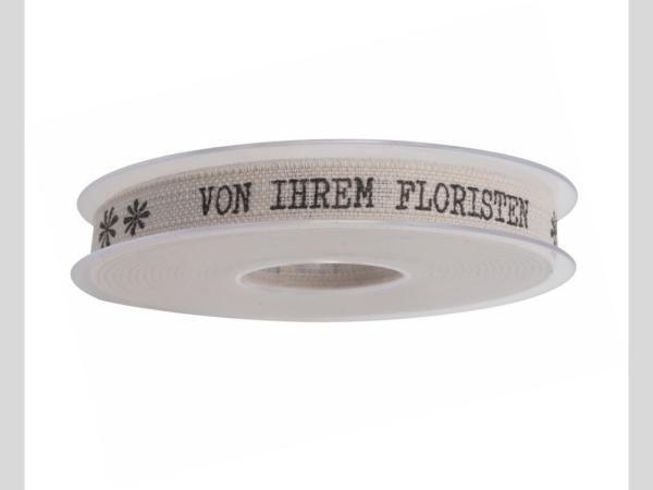 Band "von Ihrem Floristen" 15mm 20mr   15mm 20mr