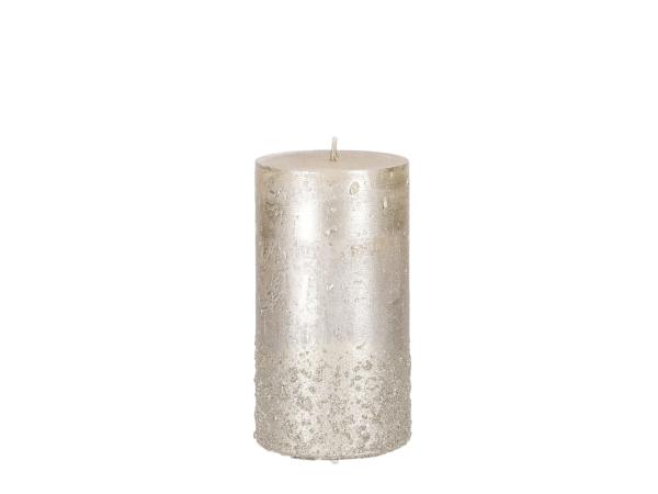 Rustic Kerze Calla H110 D60 champagner "Safe" ca. 38Std Brenndauer D6 H11cm