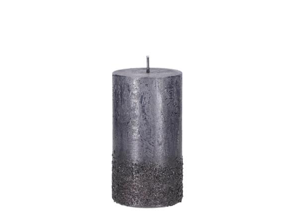 Rustic Kerze Calla H110 D60 schwarz "Safe" ca. 38Std Brenndauer D6 H11cm