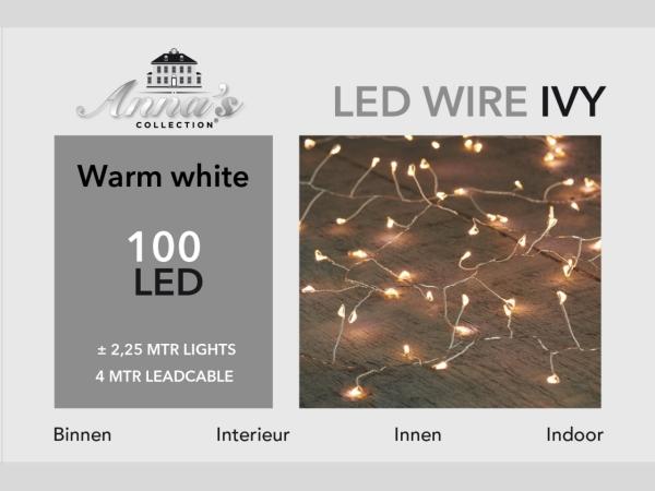 Lichterkette LED warmweiss Silberdraht 100Lichter indoor 