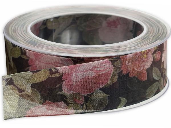 Band Organza Rosenblüten 40mm 20mr   40mm 20mr