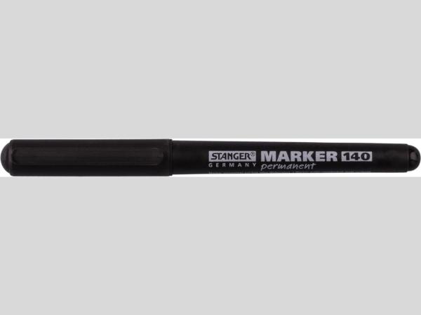 Faserstift schmal schwarz wasserfest  