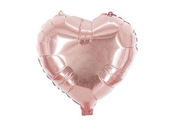 Ballon Folie Herz rosa 45cm Luft- u Heliumfüllung 45cm