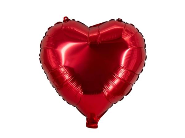 Ballon Folie Herz rot 45cm Luft- u Heliumfüllung 45cm