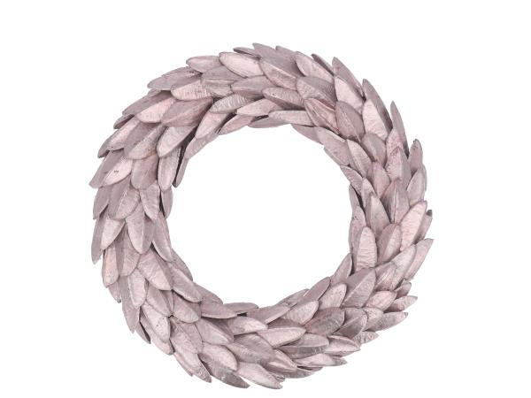 Kranz Aster Triangle Bean rosa metallic   D40cm