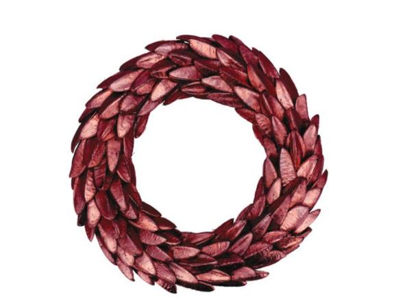 Kranz Aster Triangle Bean marsala metallic  D40cm