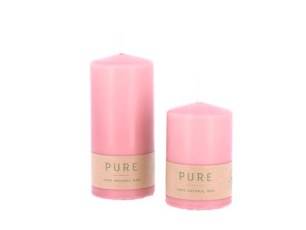 Stumpen Pure H90 D60 rosa Safe Candle ca. 33Std Brenndauer   