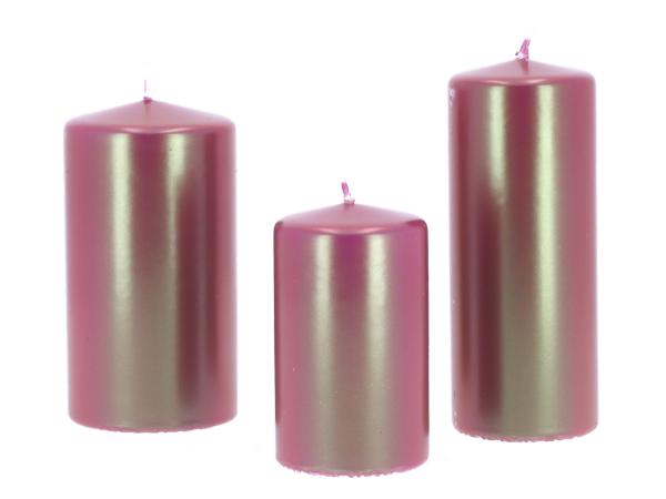 Stumpen Irise H130 D70 erika Safe Candle ca. 63Std Brenndauer   D7 H13cm