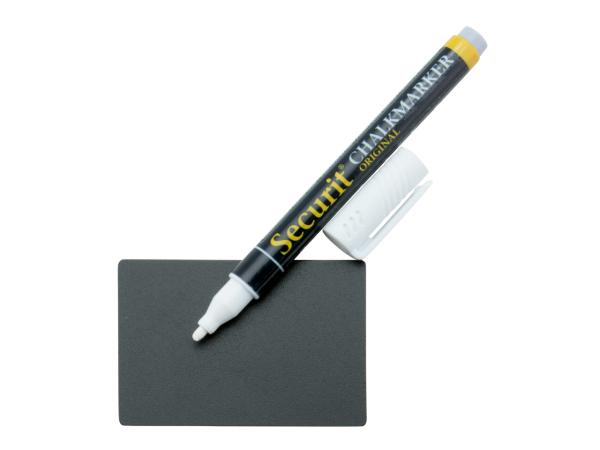 Kreidetafel A8 Set20 inkl 1 Kreidestift 4 Spikes 4 Halter   B7,4 H5,2cm