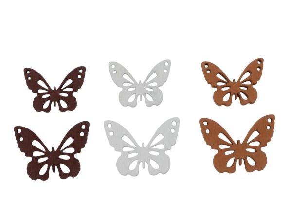 Streuschmetterling Holz 72St/Box 2Gr 3Fb sort
!! Aktionsartikel- Kein Umtausch / Rückgabe möglich !! D3,5+4cm