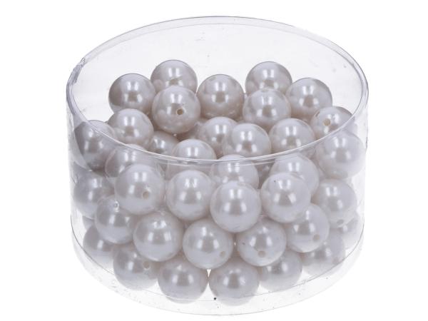 Lackperlen 20mm 300gr 72St weiss  20mm