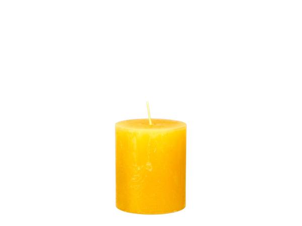 Rustic Kerze H80 D60 gelb  "Safe" ca. 25Std Brenndauer 