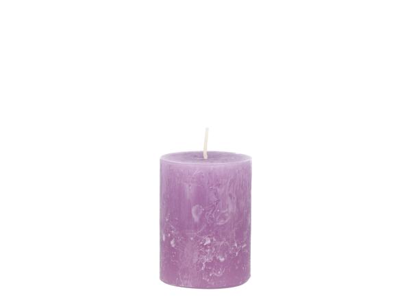 Rustic Kerze H80 D60 lavendel "Safe" ca. 25Std Brenndauer 