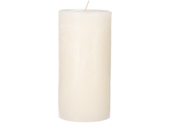 Rustic Kerze H200 D100 wollweiss ca. 140Std Brenndauer D10 H20cm