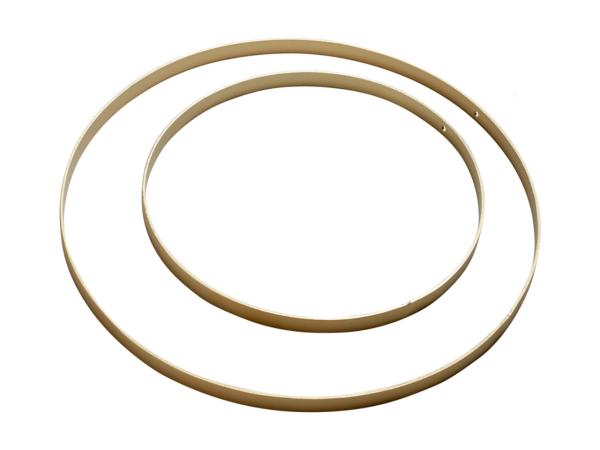 Ring Metall Flacheisen Loop Set2 D25/35cm 1-Loch z Hängen  