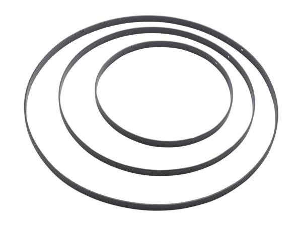 Ring Metall Flacheisen Loop Set3 D25/35/45cm 1-Loch z Hängen  D25/35/45cm