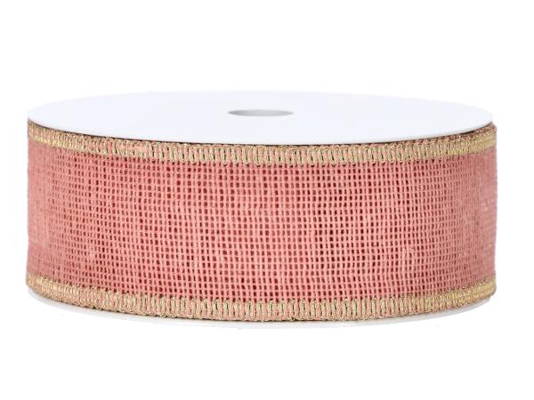 Band Jute Goldkante 40mm 10mr   40mm 10mr