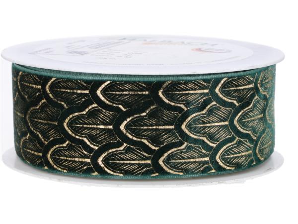 Band Samt Ornament 38mm 6mr   38mm 6mr