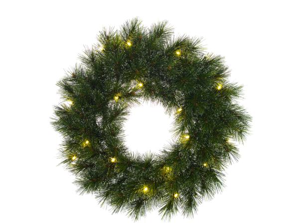 Kranz Tanne Glendon 30LED D60cm 100 TIPS batteriebetrieben (2AA) ohne Batterie  D60cm