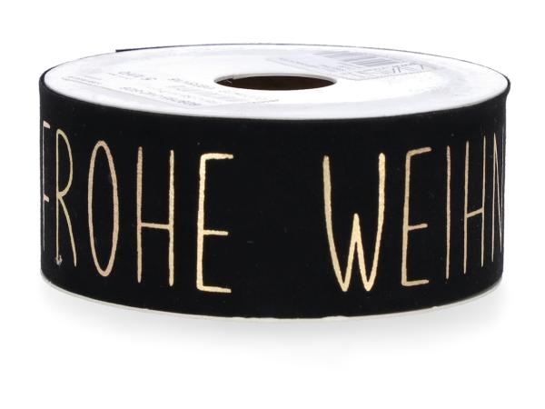 Band Samt Frohe Weihnachten 40mm 5mr 40mm 5mr