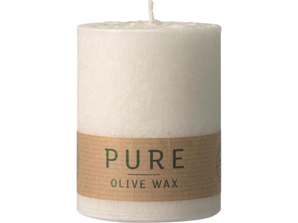 Stumpen Pure Olive Wax H90 D70 creme Safe Candle ca. 40Std Brenndauer 