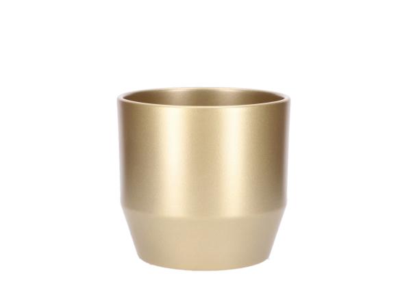 Kübel 77 D15cm gold D15 H14,5cm