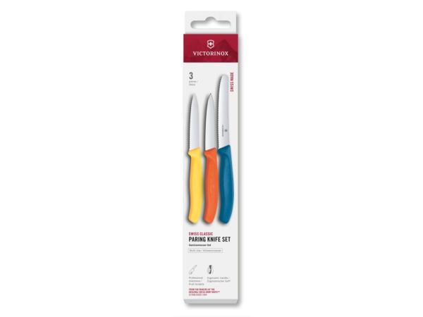Gemüsemesser Victorinox Swiss Classic Set3 gerader & Wellenschliff Klinge 8,8,11cm