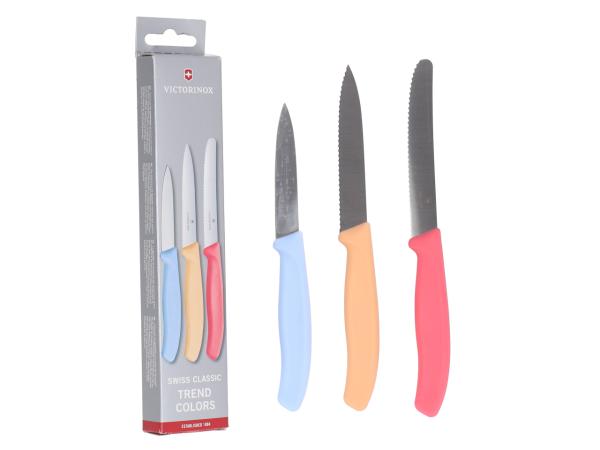 Gemüsemesser Victorinox Swiss Classic Set3 gerader & Wellenschliff  Klinge 8 - 11cm