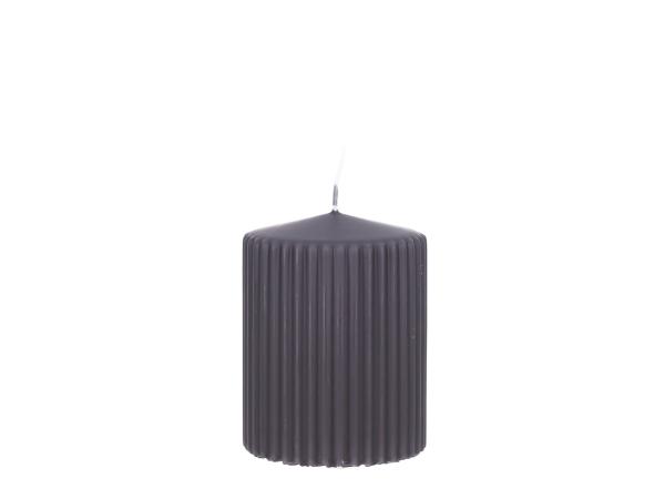 Stumpen Antika H90 D70 schwarz Safe Candle ca. 44Std Brenndauer 