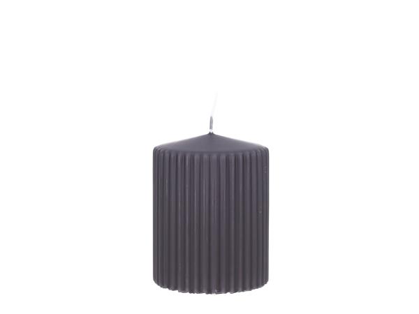 Stumpen Antika H90 D70 schwarz Safe Candle ca. 44Std Brenndauer D7 H9cm