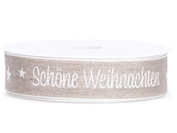 Band Leinen Schöne Weihnachten 25mm 15mr 25mm 15mr