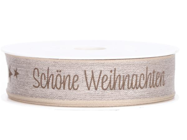 Band Leinen Schöne Weihnachten 25mm 15mr 25mm 15mr