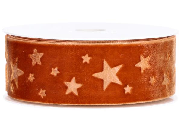 Band Samt Sterne geprägt 38mm 6mr 38mm 6mr
