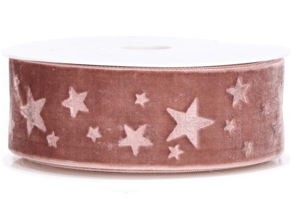 Band Samt Sterne geprägt 38mm 6mr 38mm 6mr