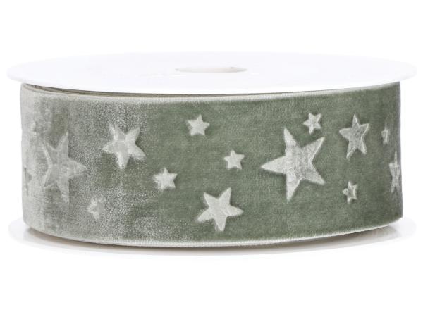 Band Samt Sterne geprägt 38mm 6mr 38mm 6mr