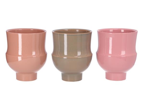 Kübel Lindo D15,5cm 3fb rosa/salbei/sand sort D15,5cm