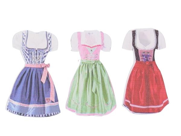 Dirndl Holz z Streuen 3Mod 36St/Box H6,5 B4,2cm