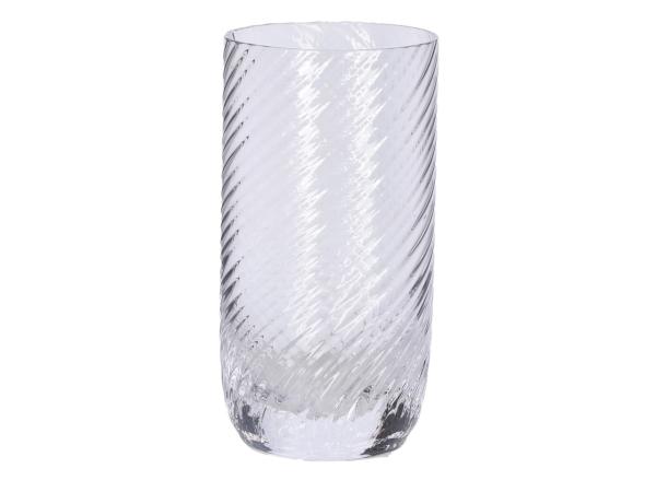 Vase Glas gerillt D7 H13cm D7 H13cm