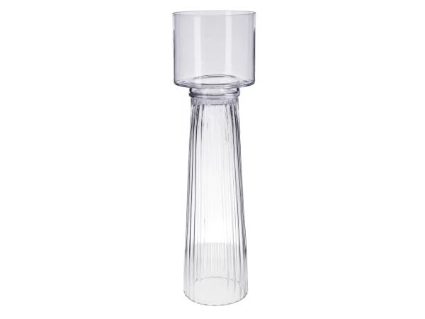 Vase Windlicht Glas Cold Cut D23 H83cm XL 
Bodenständer D23 H83cm