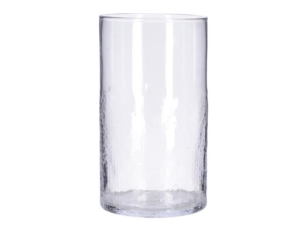 Zylinder Glasvase gerillt dickwandig D14 H24,5cm sc D14 H24,5cm