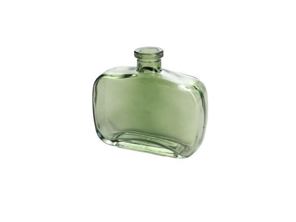 Tischvase Glas Flacon L10 B3 H9cm grün 
