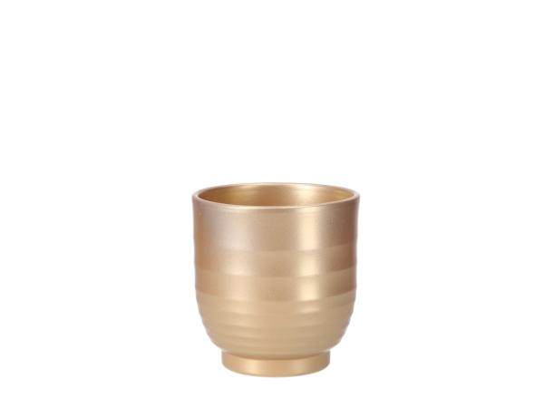 Kübel 685 Rille D13cm gold D13 H14,5cm