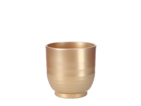 Kübel 685 Rille D15cm gold D15 H16cm