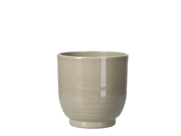 Kübel 685 Rille D15cm grün salbei stein lasur D15 H16cm