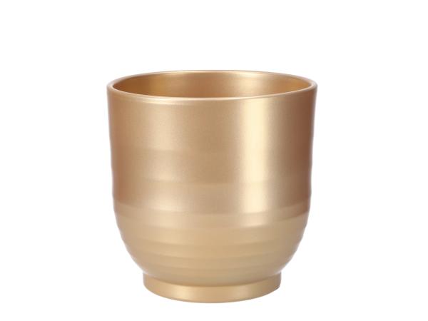 Kübel 685 Rille D22cm gold D22 H21,5cm