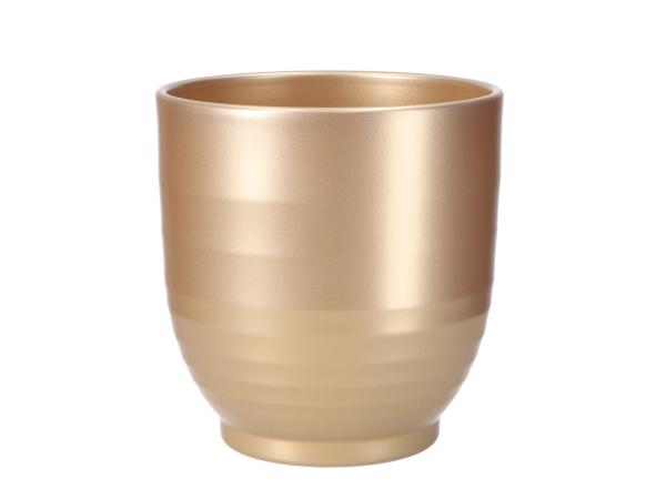 Kübel 685 Rille D24cm gold D24 H24,5cm