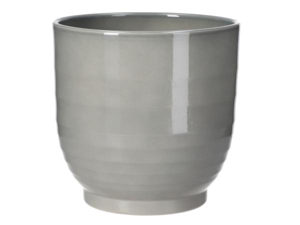 Kübel 685 Rille D28cm grau blau lasur D28 H27,5cm